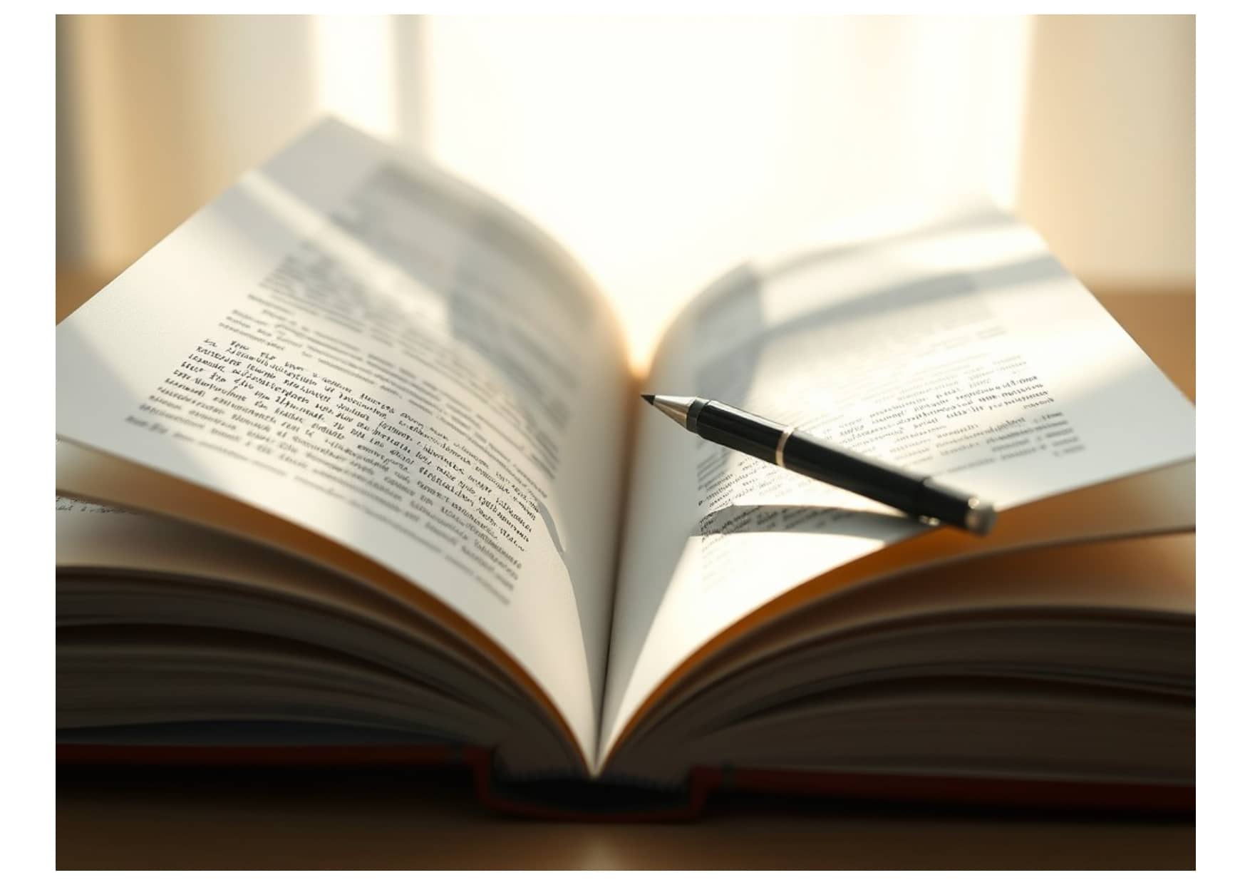 image d'un livre ouvert avec un stylo, illustrant le processus de biographie personnelle en fin de vie